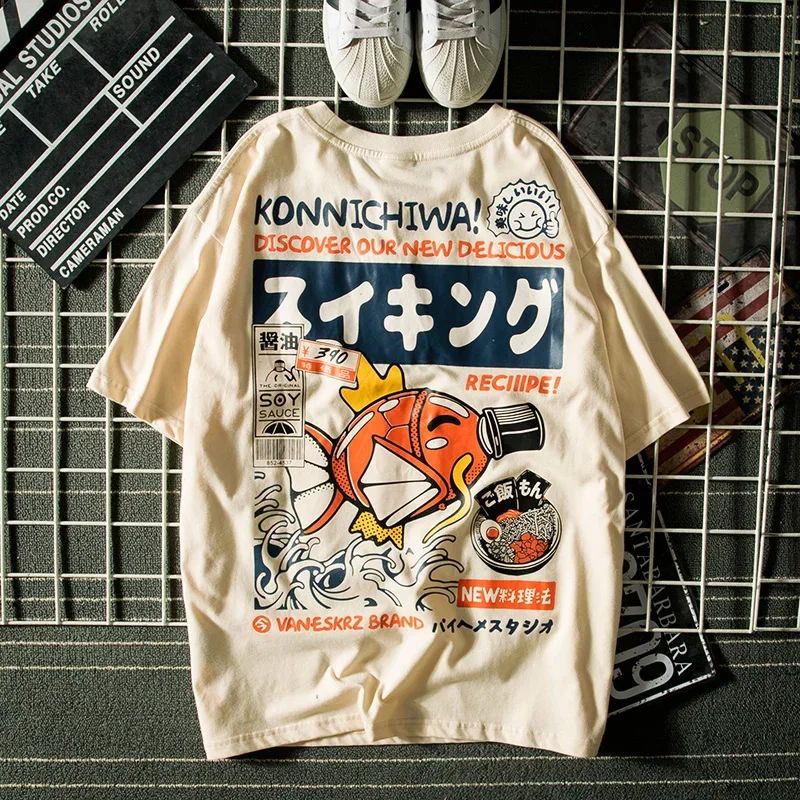 Japanese Lifestyle Brand - Summer Harajuku Japanese Style Short-sleeved T-shirt