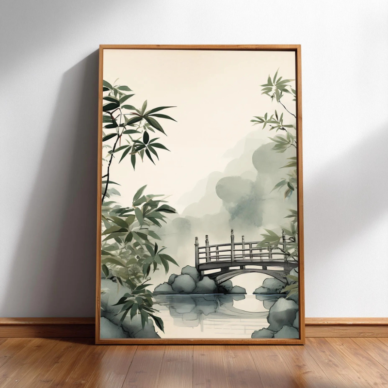Japandi Wall Art Minimal Botan - Japanese Zen Lifestyle ulasan dan harga