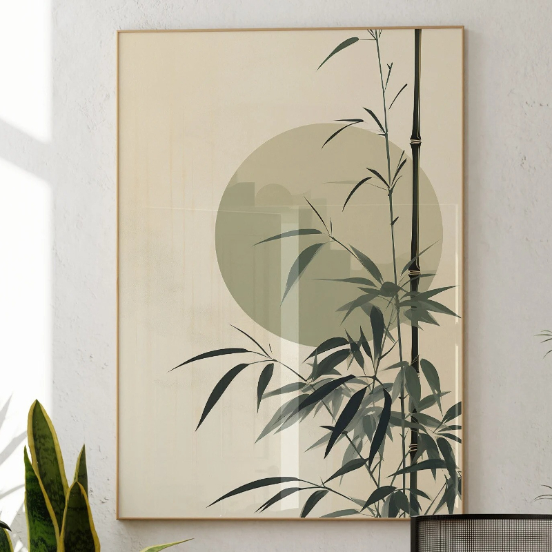 Japandi Wall Art Minimal Botan - Japanese Zen Lifestyle ulasan dan harga