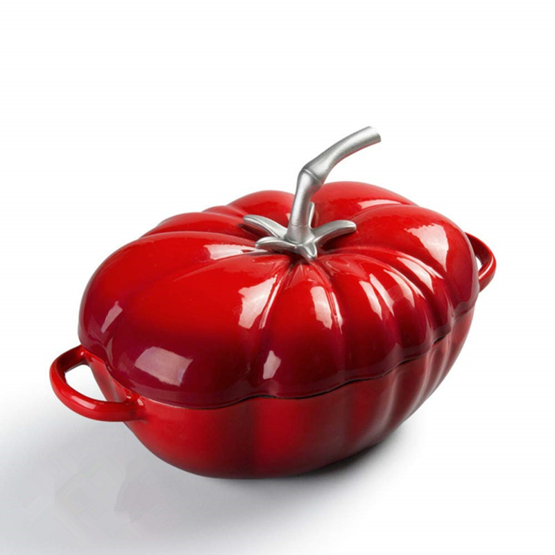 25cm Tomato Enameled Cast Iron - Cast Iron Tetsubin ulasan dan harga