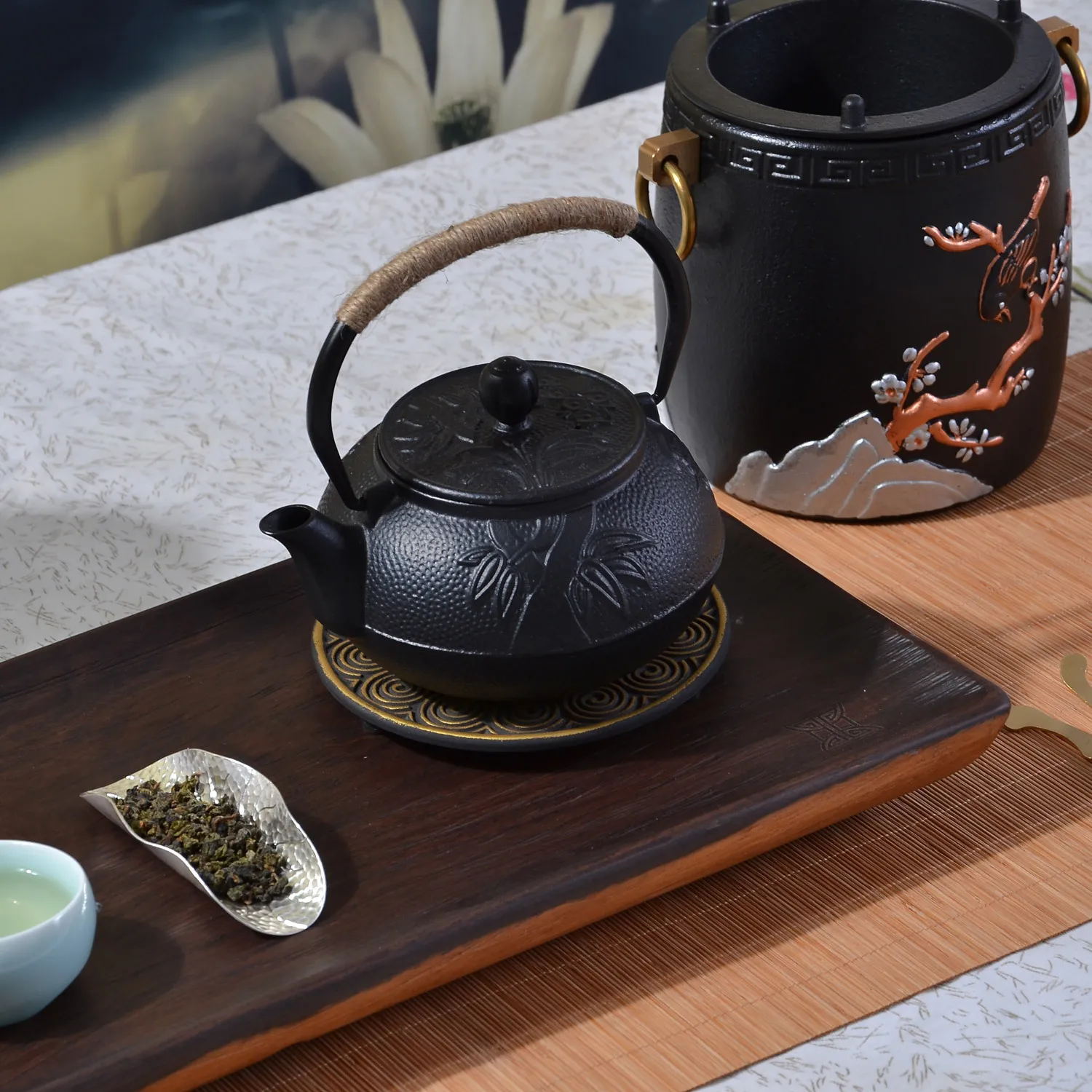 Japanese Cast Iron Teapot with - Cast Iron Tetsubin ulasan dan harga