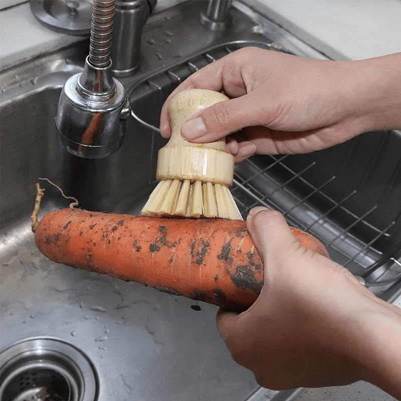 Bamboo Dish Scrub Brush Soap D - Cast Iron Tetsubin ulasan dan harga