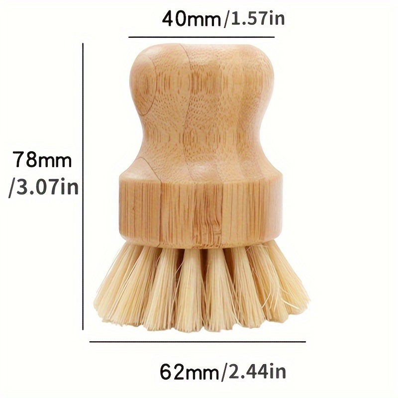 Bamboo Dish Scrub Brush Soap D - Cast Iron Tetsubin ulasan dan harga