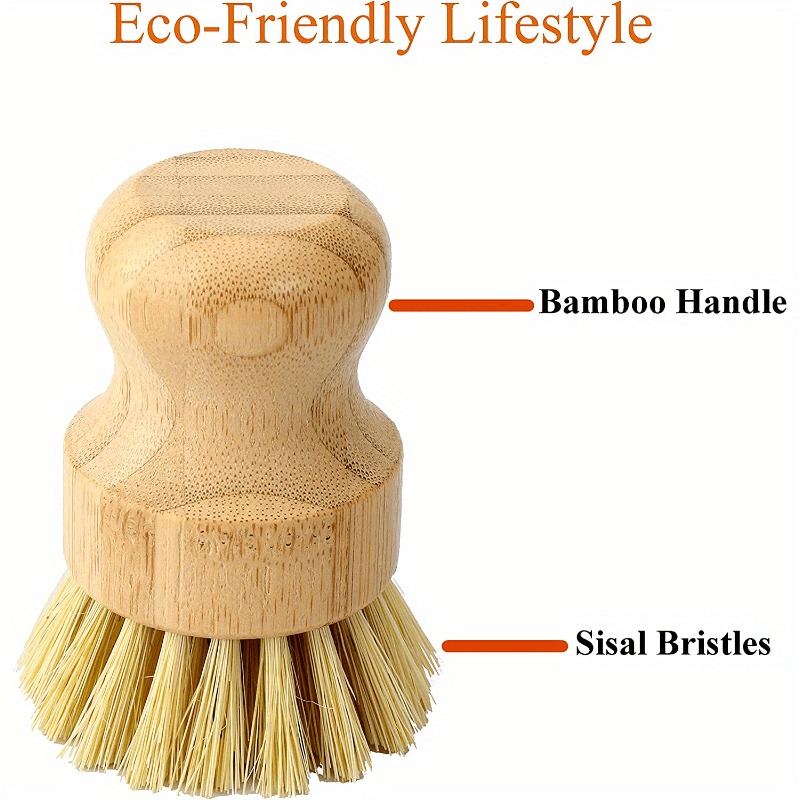 Bamboo Dish Scrub Brush Soap D - Cast Iron Tetsubin ulasan dan harga
