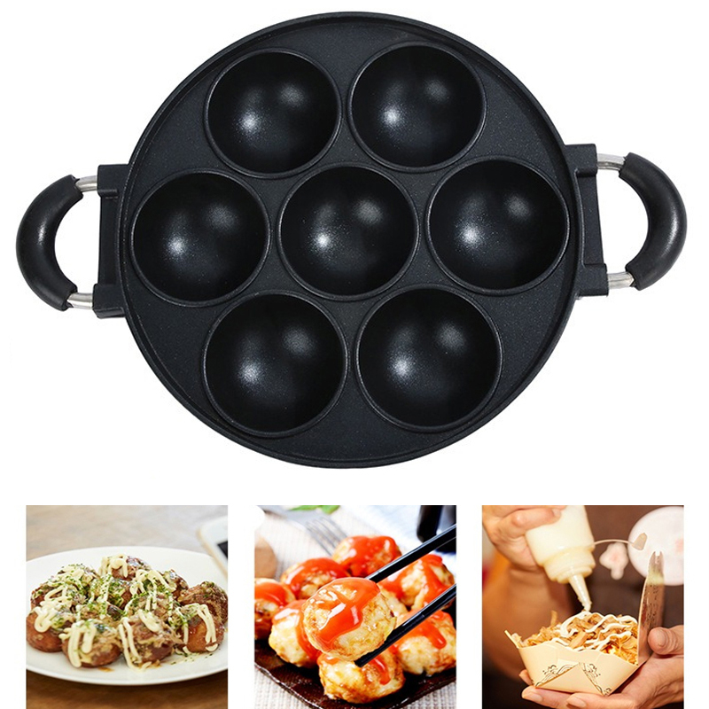 7 Hole Cake Cooking Pan Cast I - Cast Iron Tetsubin ulasan dan harga
