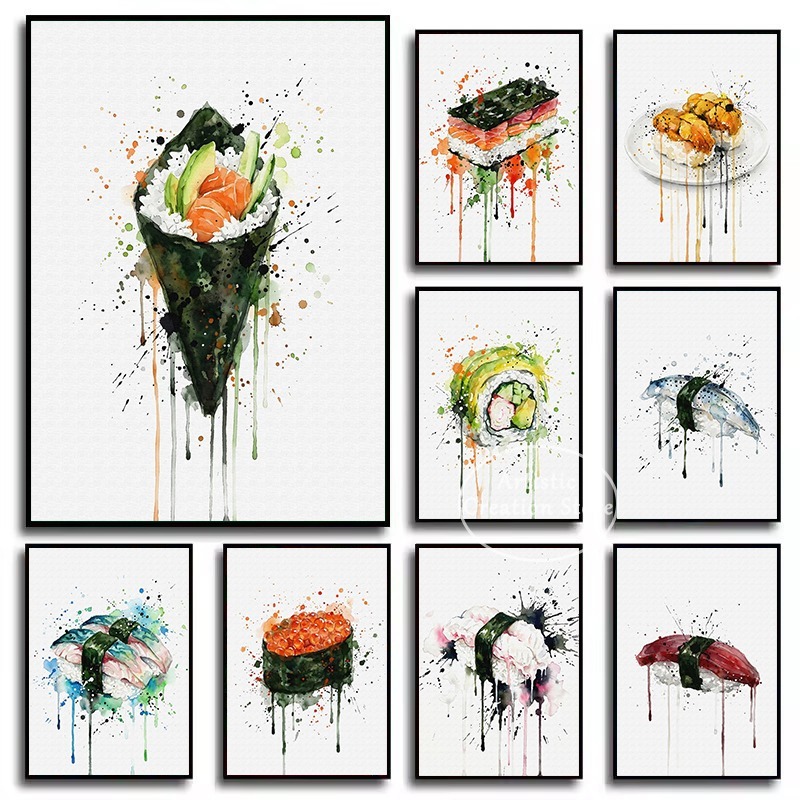 Watercolor Japanese Food Eel S - Japanese Lifestyle And Food ulasan dan harga