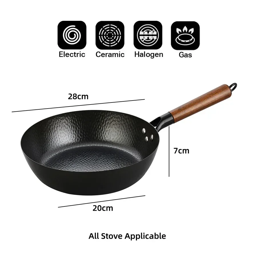 28cm High-Grade Iron Wok Pan W - Cast Iron Tetsubin ulasan dan harga