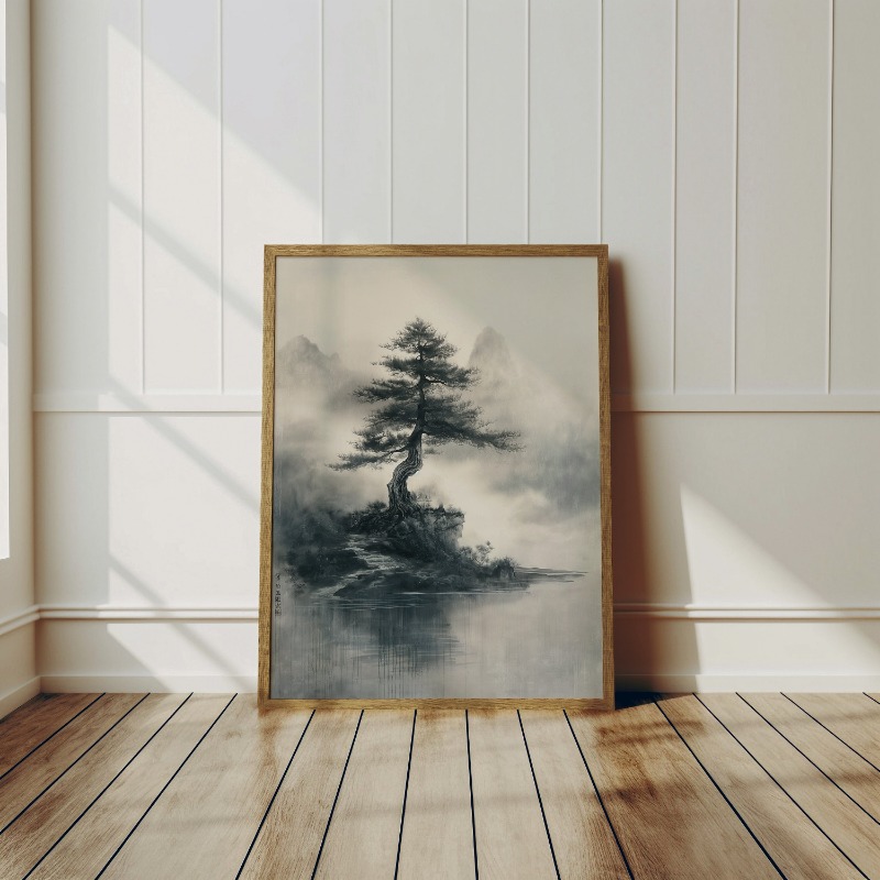 Japanese Ink Style Zen Bonzai  - Japanese Zen Lifestyle ulasan dan harga